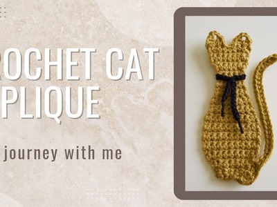 Crochet cat applique