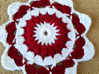 Crochet Coster pattern, Crochet tea Coster design, woolen cup Coster, Coster pattern