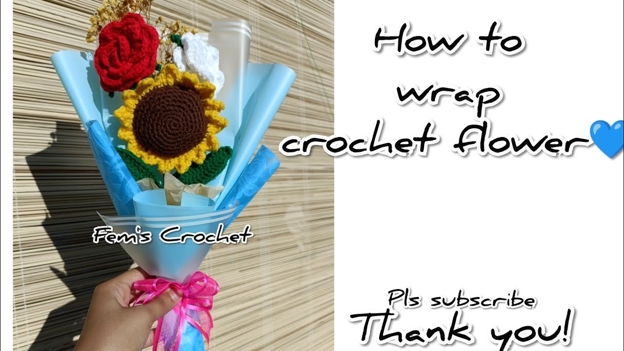 Crochet Flower Bouquet Tutorial