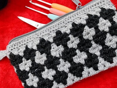 Crochet Pouch For Mobiles, Pencil Pouch,Pouch For Keeping Hooks, Crochet Accessories And More