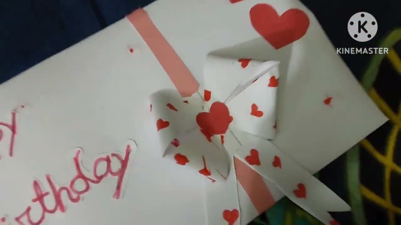 D I Y birthday card making. How to make card?