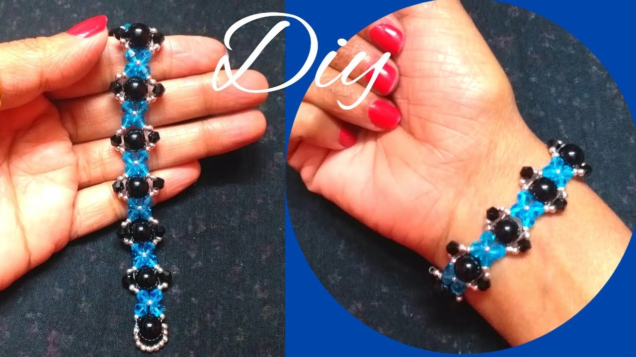 DIY Beaded Bracelet.Bicone Bracelet. How to make Bracelet #beadingtutorial #beginners #diy