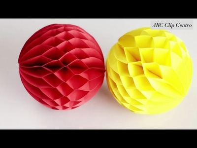 DIY Paper Honeycomb Ball making | Paper Art | DIY Craft | Paper Decoration