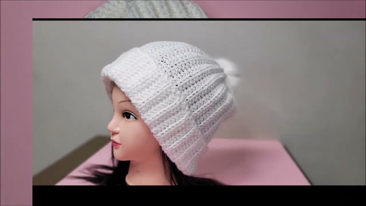 Easy Crochet Ribbed Hat