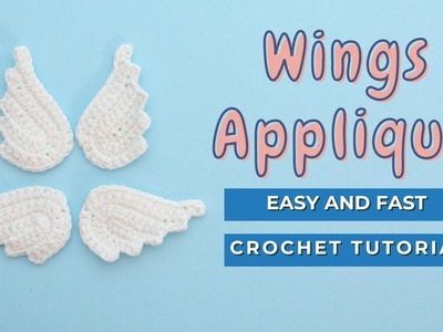 How to crochet Angel Wings - Wings applique crochet pattern