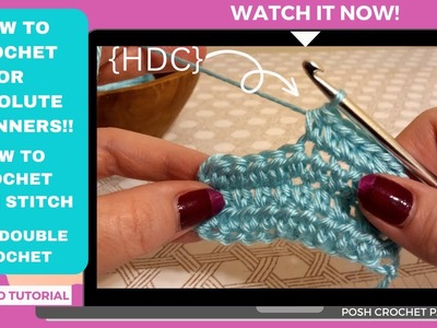 How to crochet half double for absolute beginners #HALFDOUBLECROCHET