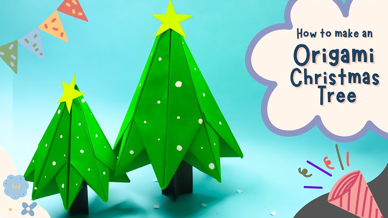 How to Make 3D Paper Christmas Tree | Origami Christmas Tree