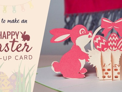 How to make an Easter pop-up card (The bunny with a basket pop-up card) | Paper Soul Craft