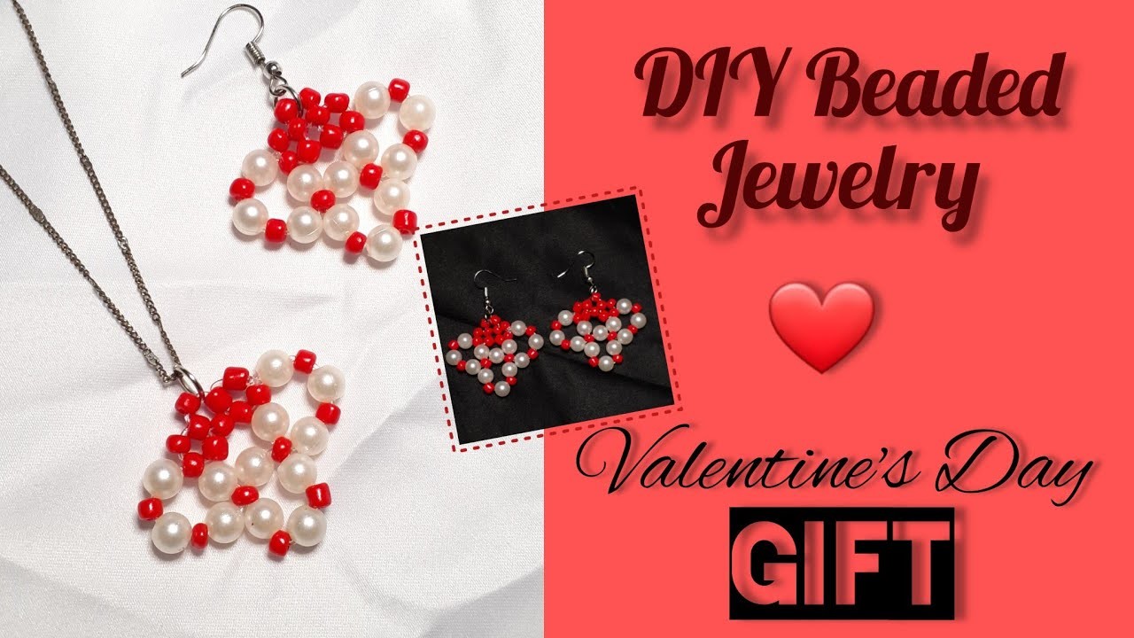 How to make beaded jewelry for valentines day. Diy gift