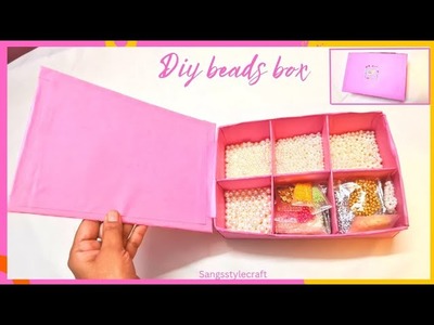 How to make beads box with cardboard ||How to make beads box at home||SangsstyleCraft
