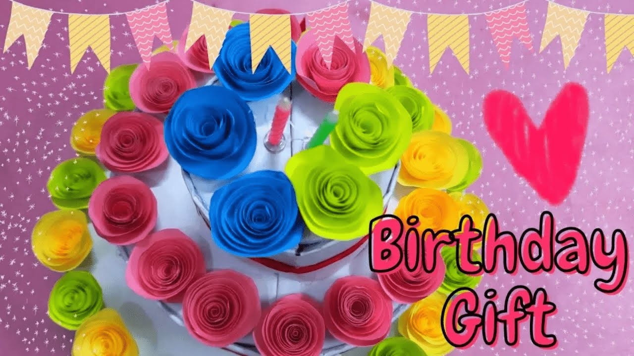 How To Make Birthday Gift ( CAKE ) | Easy Craft Decoration | FULL EXPLANATION