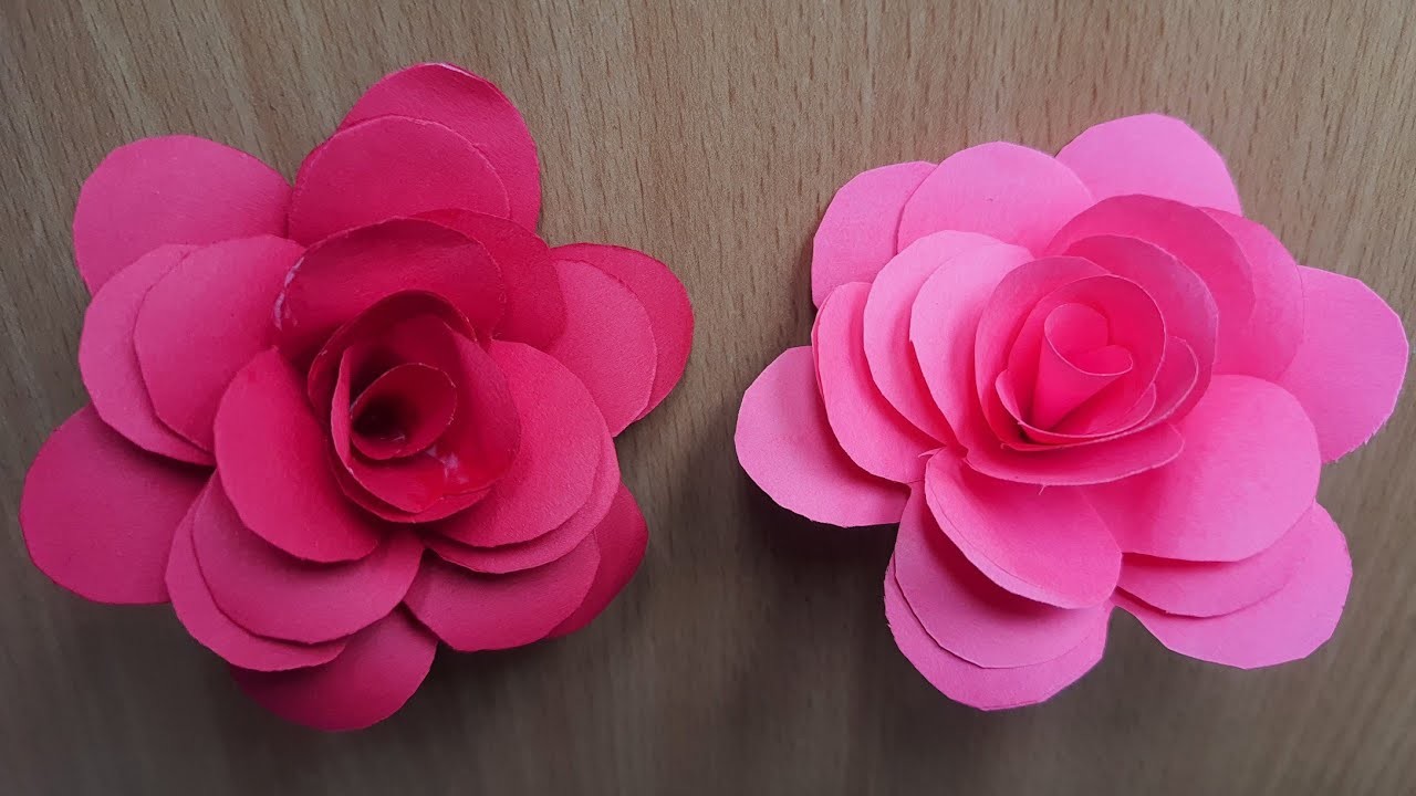 How To Make Easy DIY Paper Roses | Beautiful Paper Flower DIY Flower Making With Paper | Easy Flower