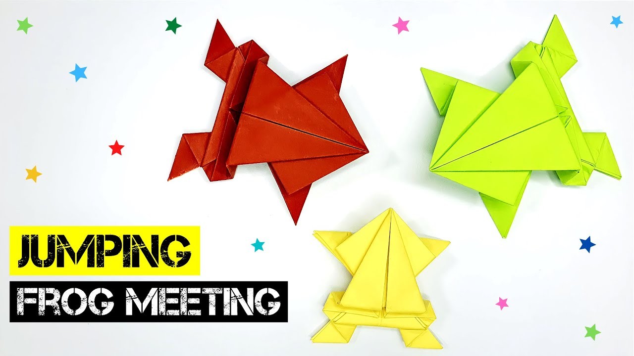 How To Make Jumping Paper Frog ???? - Easy Origami For Kids