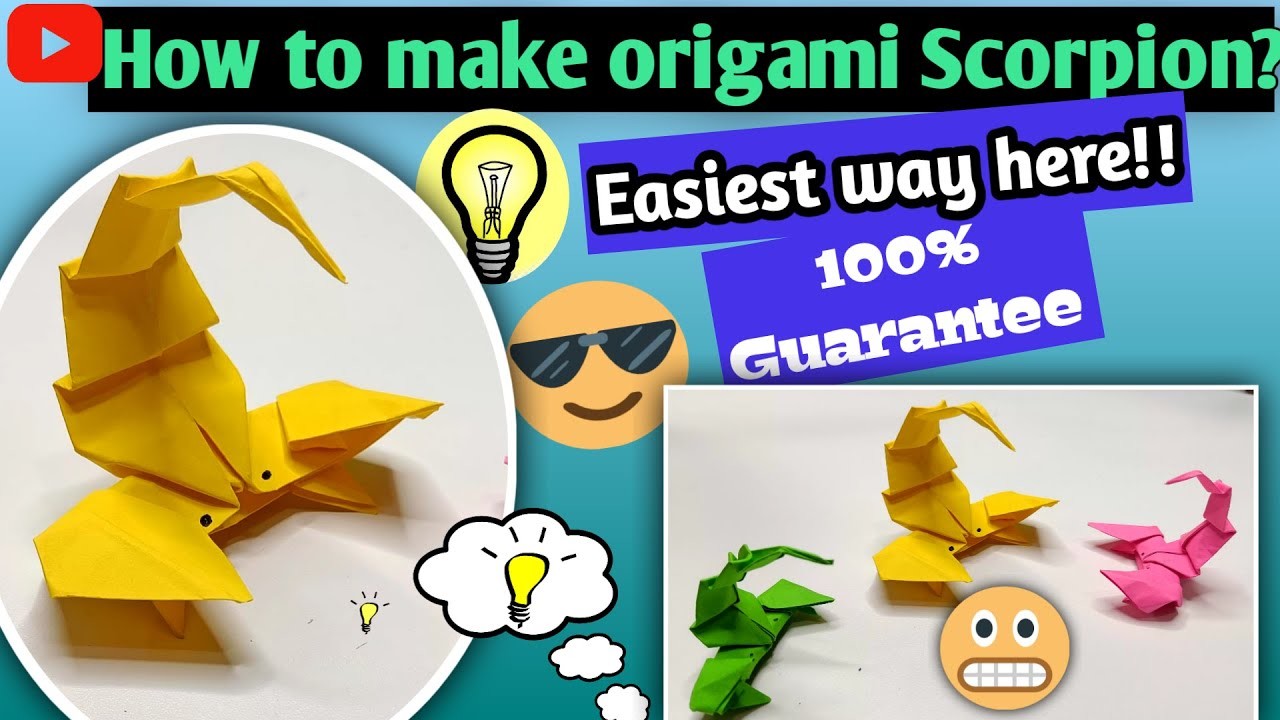 How to make origami Scorpion?. Easy origami Scorpion. Easy Creative Art