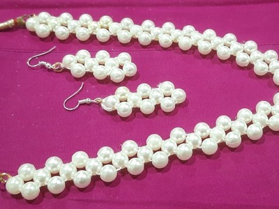 How to make pearl.beads necklace making very easy and use full @craftrsm