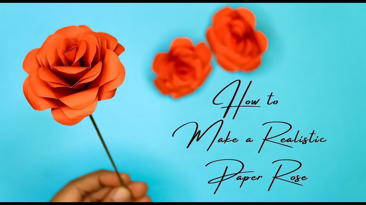 How to make Realistic Paper Roses | Paper Flower DIY| Easy Rose Flower Making