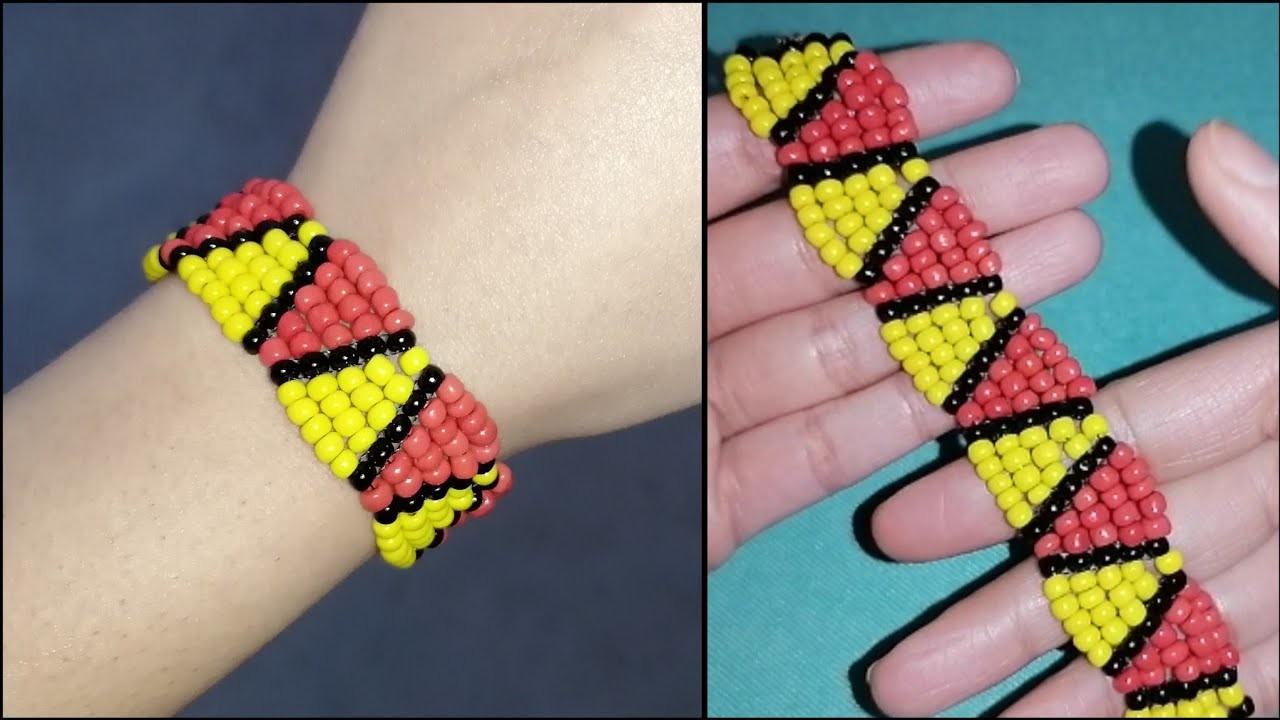 How To Make Simple Beaded Bracelet.Useful & Easy.Beads Jewelry Making at home