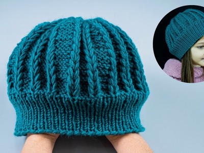 Knitted hat with an amazing pattern - even a beginner can handle it!