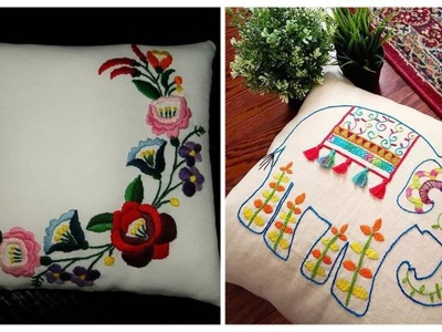Latest Cushion Cover Design Embroidery. Hand Embroidery Design for Cushion Covers #ideas