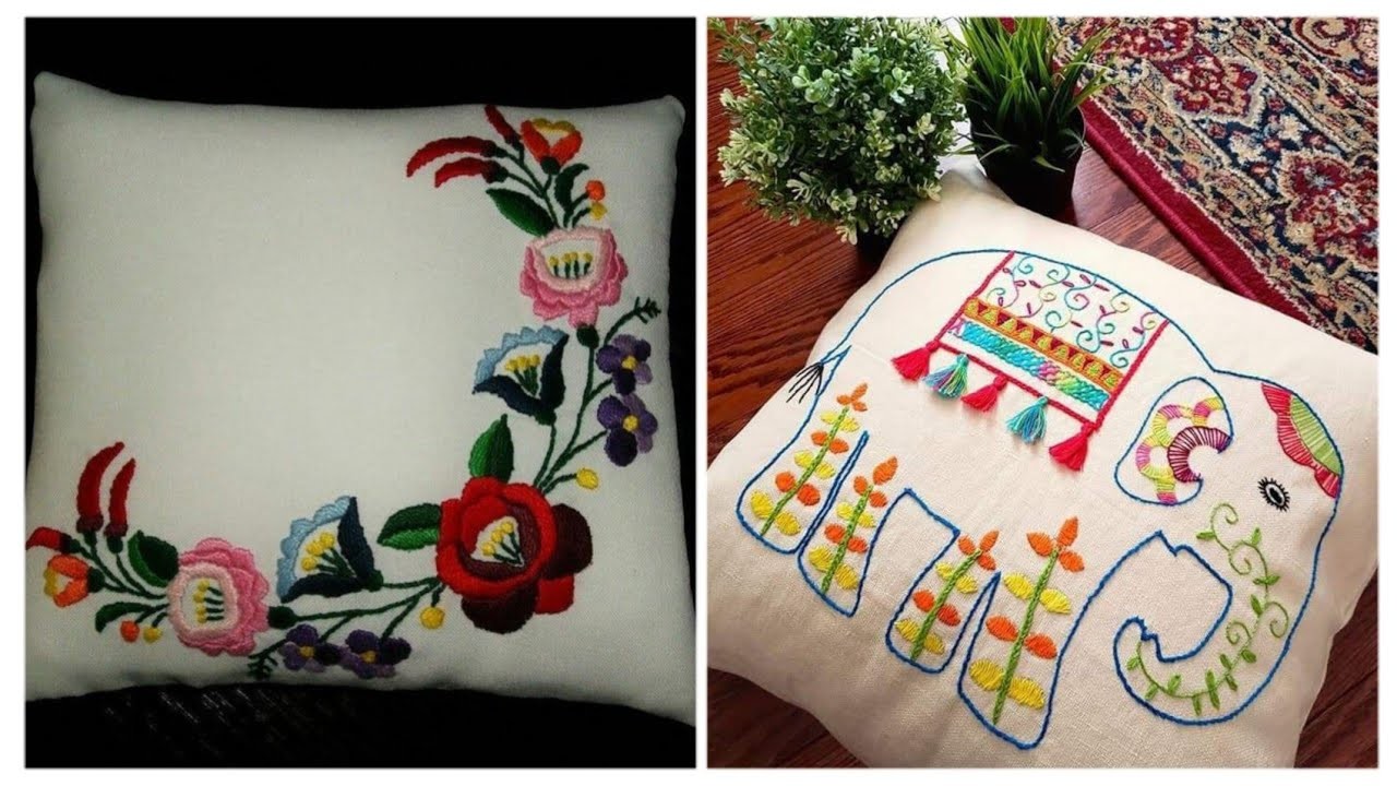 Latest Cushion Cover Design Embroidery. Hand Embroidery Design for Cushion Covers #ideas