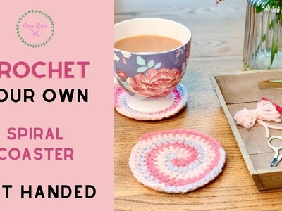 Left Handed - Spiral Crochet Coaster Pattern