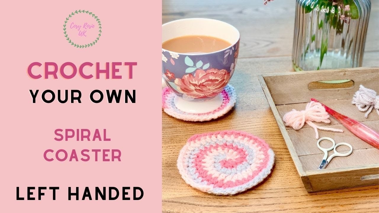 Left Handed - Spiral Crochet Coaster Pattern