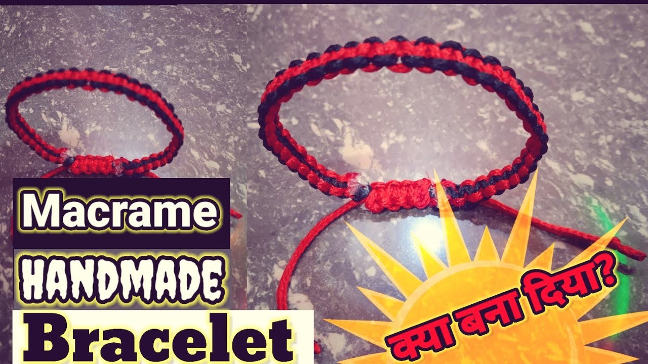 Macrame Handmade Bracelet Tutorial 2023 | #macramebracelet #muskaanmacramearts