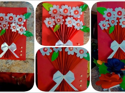 Paper card banany ka trika l how to make paper card l beautiful card design #beautifulcraft