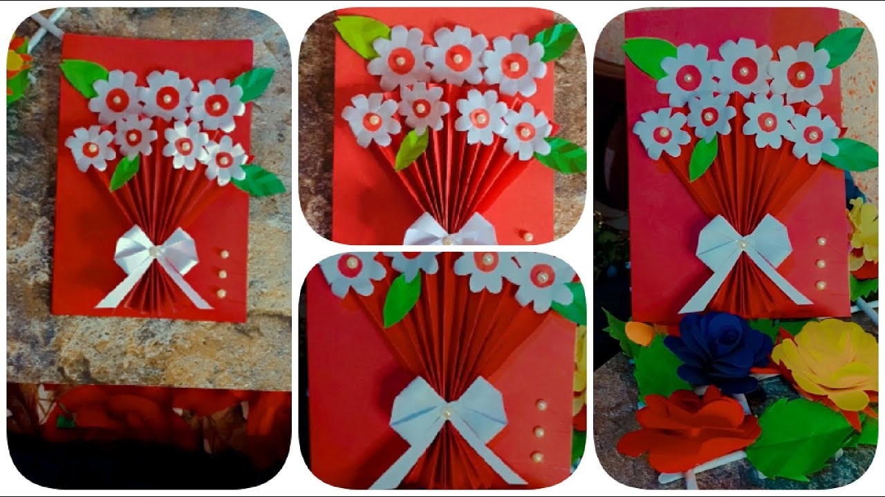 Paper card banany ka trika l how to make paper card l beautiful card design #beautifulcraft