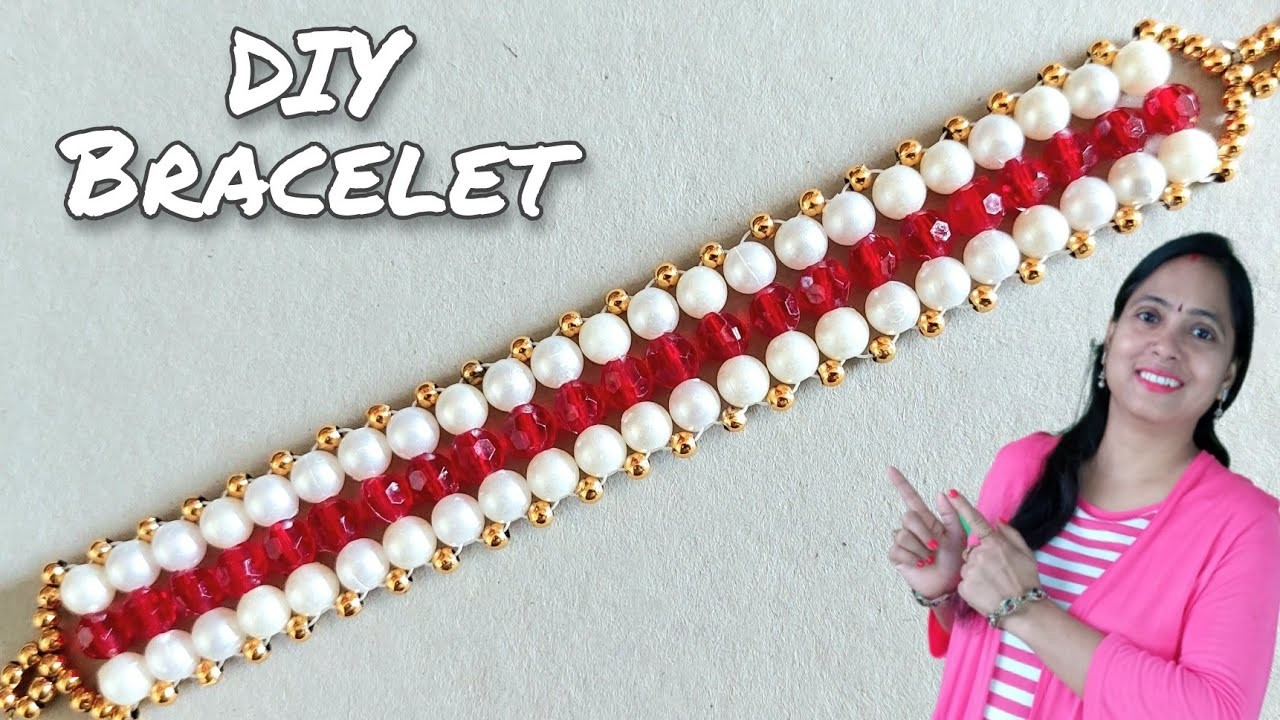 PEARL BRACELET DESIGN EASY AND SIMPLE IDEAS.DIY Pearl Jewelry Making.Handmade Jewellry