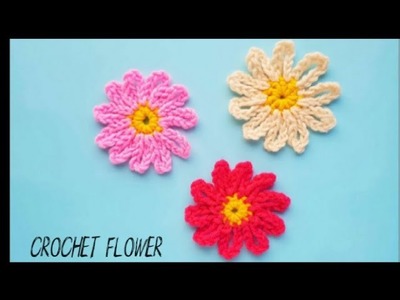 Super Easy Crochet Flower Making Tutorial| How to make a crochet flower @NadiaCraftCrochet