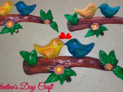 Valentine's Day Craft.Couple Birds Making.Fridge Magnet Making