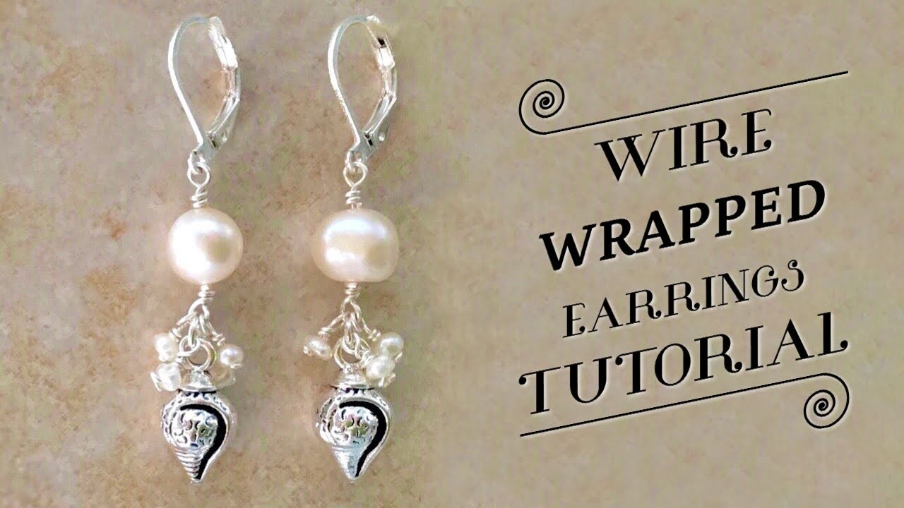 Wire Earrings Tutorial | Beaded Earrings DIY | Wire Wrapping Stones | DIY Wire Jewelry With Beads