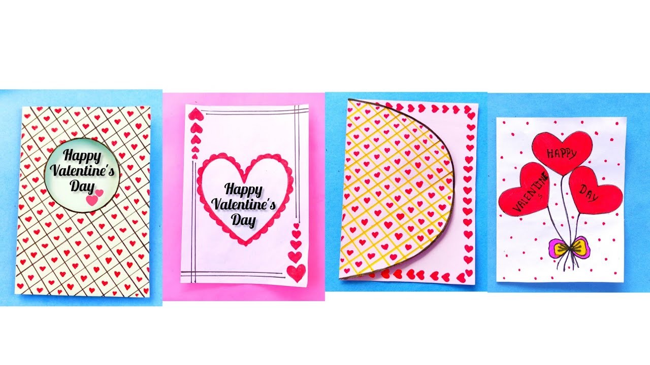 4 Easy white paper valentines day card | diy valentine's day greeting card | greeting card