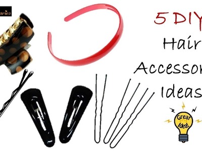 5 Very Easy and Super Cute Hair Accessories DIY Ideas I Creative Diaries