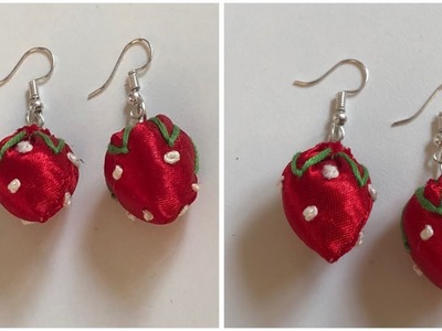 Amazing and beautiful earrings with new trick. hand made strawberry earrings