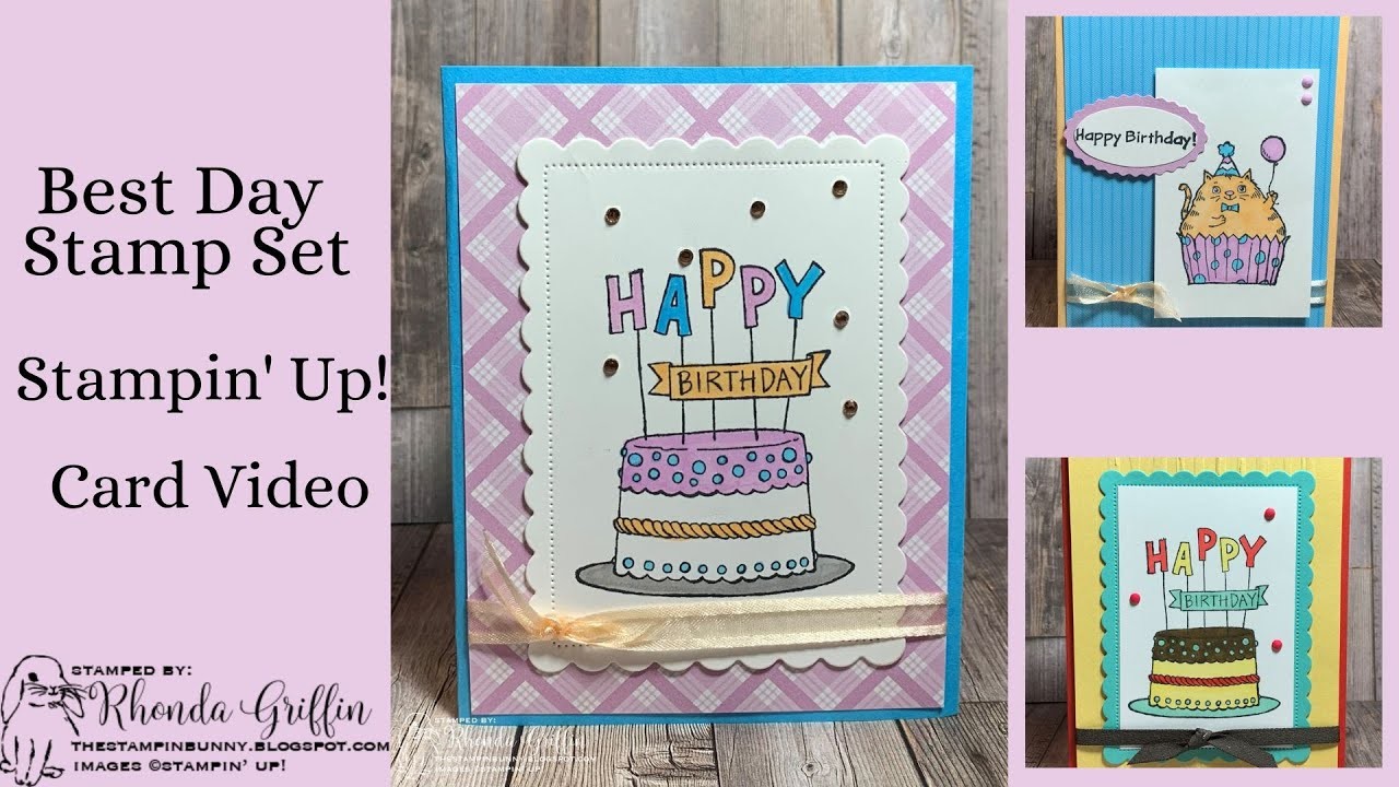 Best Day Stampin Up Stamp Set Card Video Birthday fun!