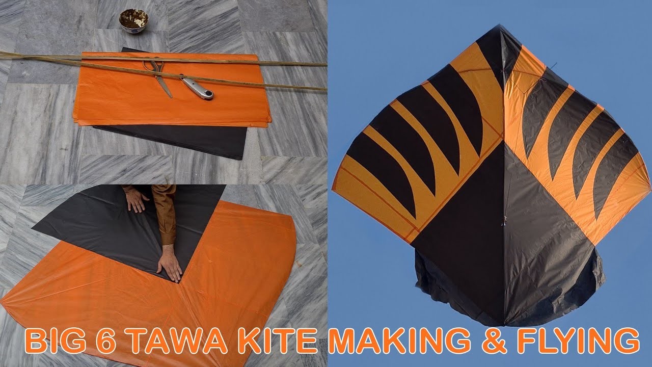 Biggest Kite Making & Kite Flying Tutorial - Homemade Kite - Big patang - DIY - Kite Crafts