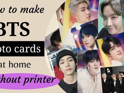 BTS Photo cards without printer ????✨. how to make BTS photocards at home. btsarmy. save money