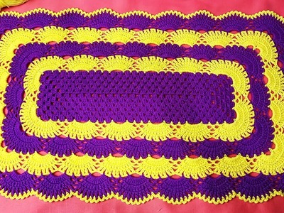 Crochet Design ( Thalposh. Table Cloth. Placemat. Table Runner ) in Hindi Urdu - Woolen Craft 146