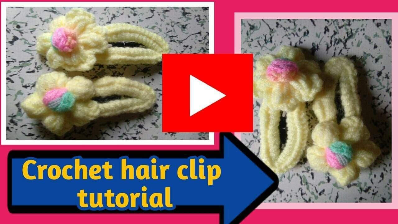CROCHET HAIR CLIP TUTORIAL | ANOTHER DESIGN  | Merly Crochet Handmade v Mix