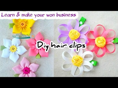 DIY - 5 How to make korean Hair clips at home. Pearl Hair accessories making.#hairaccessories#bts