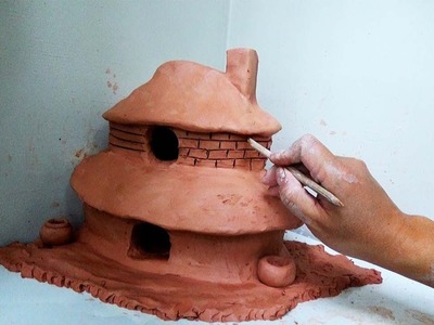 DIY Build A Clay Hamlet Cottage - Amazing Mini House Building Time Lapse