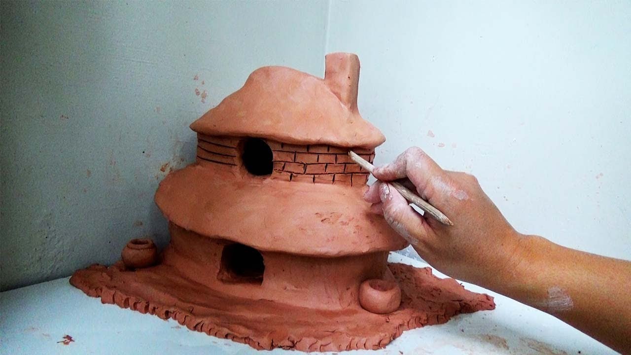 DIY Build A Clay Hamlet Cottage - Amazing Mini House Building Time Lapse