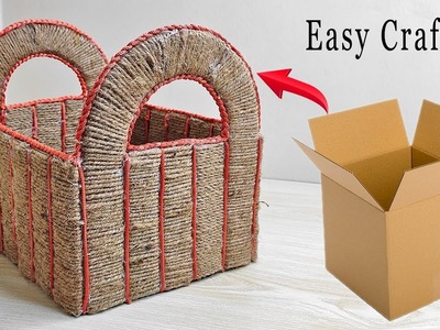 DIY Cardboard Basket Storage Ideas | Handmade Cardboard Storage Box Ideas | DIY RECYCLE CARDBOARDS