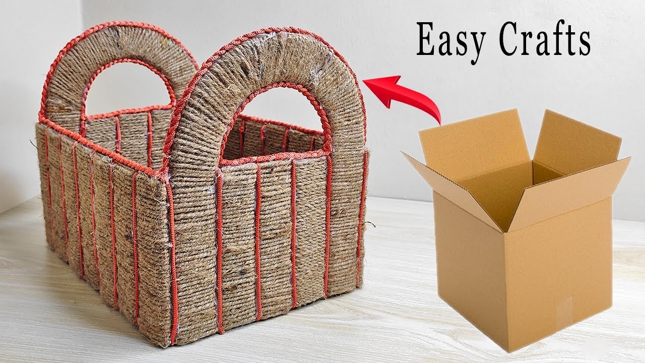 DIY Cardboard Basket Storage Ideas | Handmade Cardboard Storage Box Ideas | DIY RECYCLE CARDBOARDS