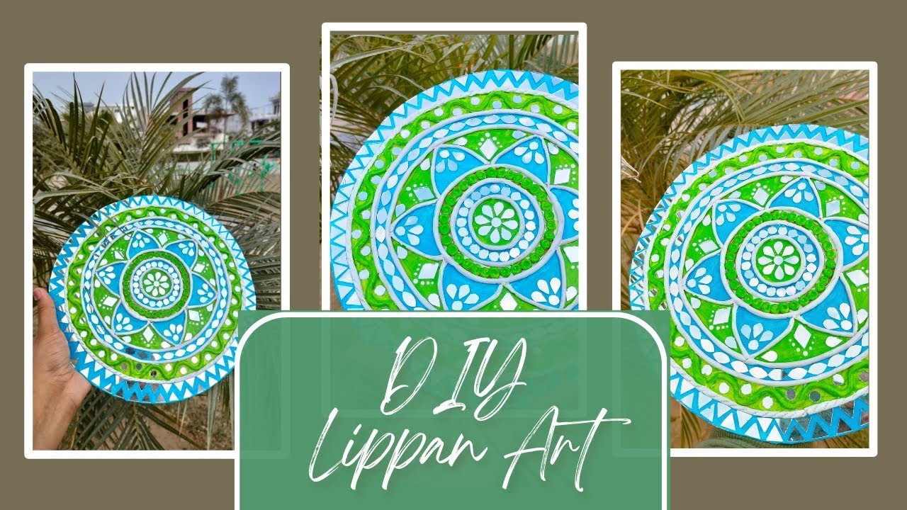 DIY Lippan Art ???? | Clay mirror art | Diy wall hanging