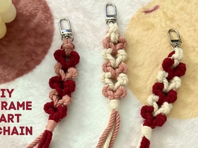 DIY Macrame Heart Keychain | EASY Macrame Tutorial | Valentine’s Day Gift