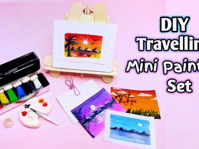DIY Miniature Traveling Painting Set | How to make Painting Set at home #painting #art