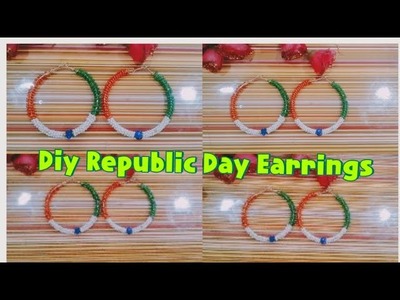 Diy Republic Day Earrings. tri colour earrings#diy  #diyearrings  #republicday